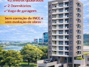 Fachada de edifício residencial com varandas e área verde ao redor.